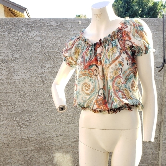 Off-the-Shoulder Floral-Print Blouson - Picture 6 of 6